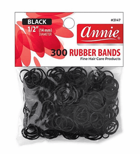 ANNIE RUBBER BANDS 300 COUNT #3147 BLACK