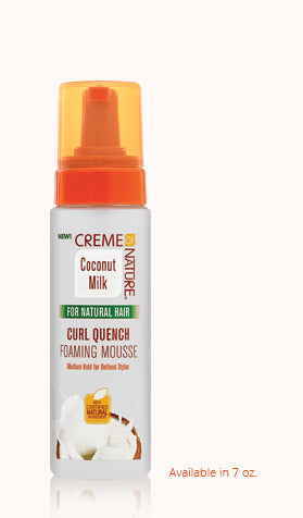 COCONUT MILK CURL QUENCH FOAMING MOUSSE CREME OF NATURE