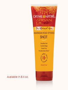 ARGAN OIL MAXIMUM HOLD STYLING SNOT CREME OF NATURE