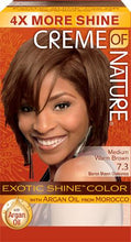 Load image into Gallery viewer, Creme of Nature Exotic Shine Color 7.3 Medium Warm Brown

