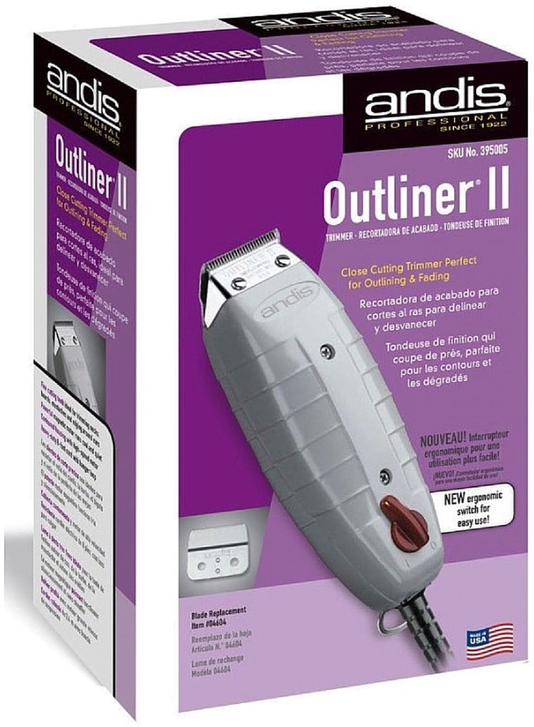 Andis Outliner II 2 Square Blade Trimmer