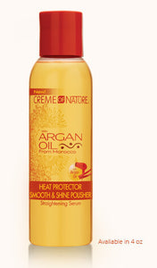 ARGAN OIL HEAT PROTECTOR SMOOTH & SHINE POLISHER CREME OF NATURE
