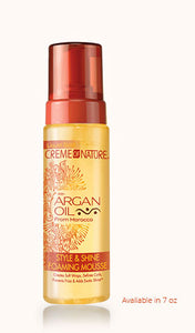 ARGAN OIL STYLE & SHINE FOAMING MOUSSE CREME OF NATURE